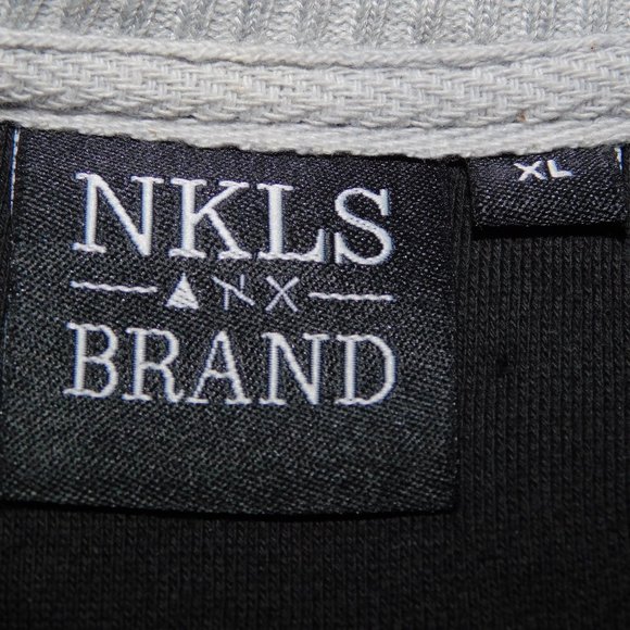 NKLS Mens XL Black Gray Crewneck Sweatshirt - Picture 2 of 11